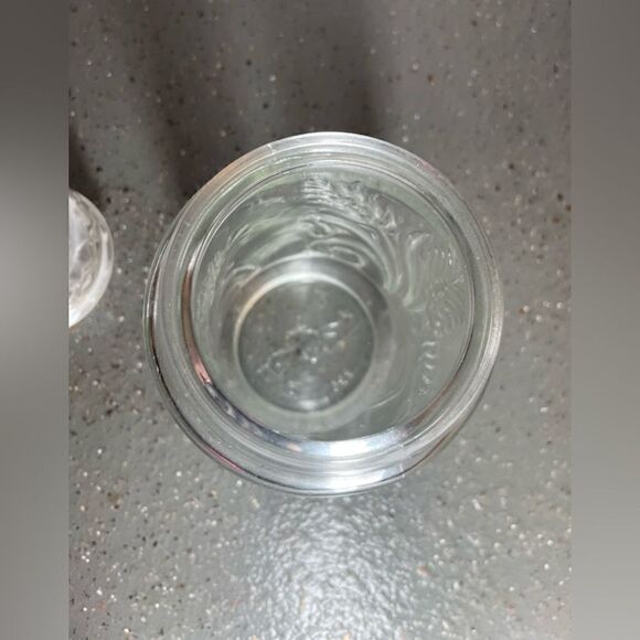 Vintage 1982 Planters Peanuts Wheat Pattern Mr. Peanut Glass Jar/Caniste… - Picture 4 of 6